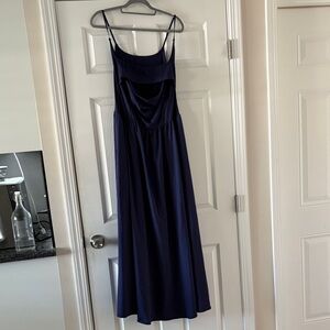 HALARA Navy Spaghetti Strap Maxi Dress